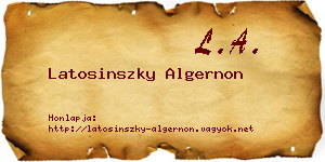 Latosinszky Algernon névjegykártya
